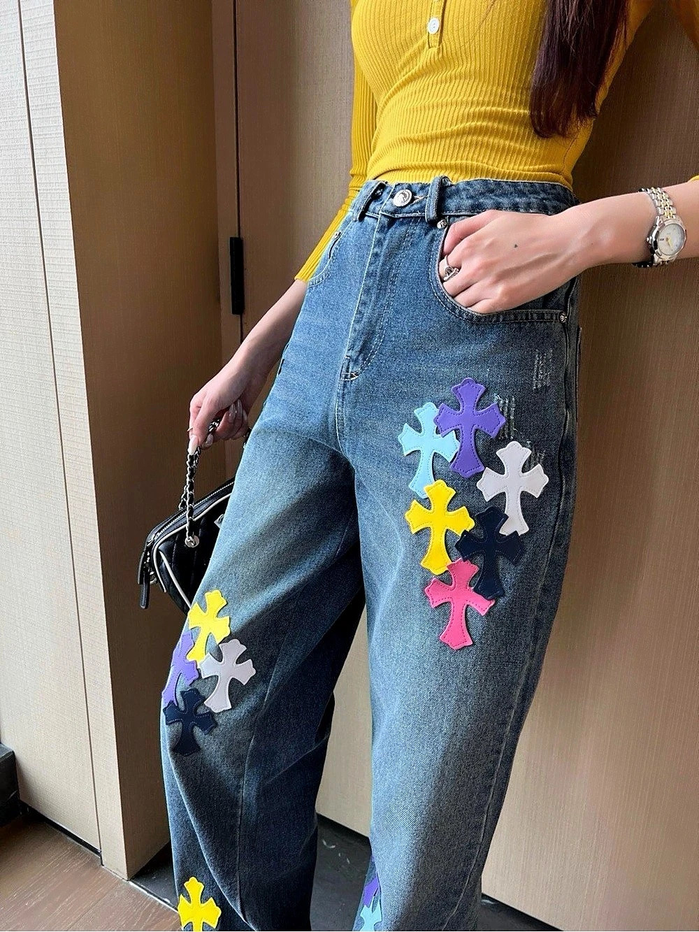 Chrome hearts jeans. No brand. New. Medium